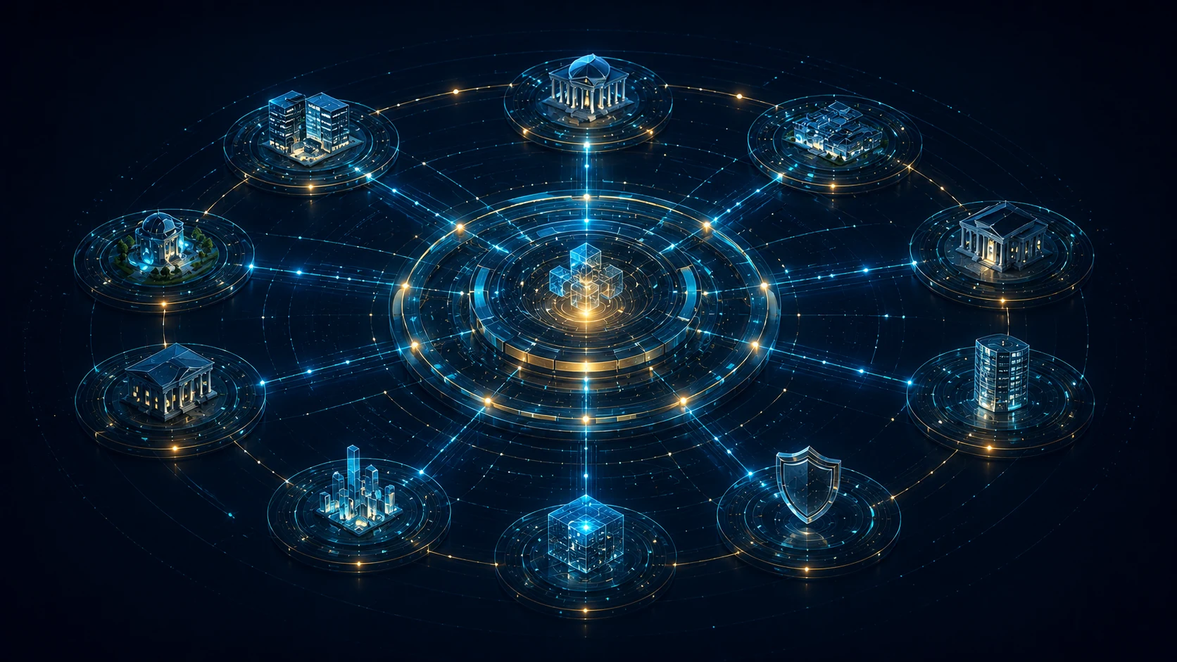 Multiversera çevresinde teknik, kamu, akademik ve stratejik partnerleri gösteren partner ekosistemi görseli